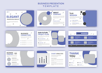 Startup modern business powerpoint editable presentation slide template design set