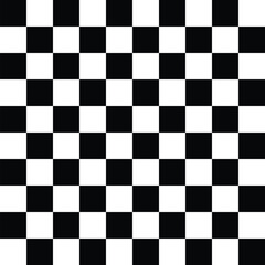 vector seamless pattern of checkerboard, black and white chessboard