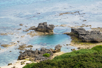 Ryukyu limestone in Tokashiki island, Okinawa