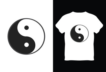 T Shirt Template- yin yang symbol