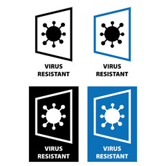 Virus Resistant umbrella vector information sign vertically