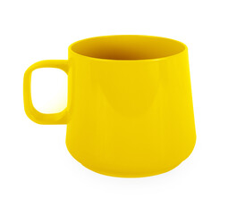 empty mug isolated on white background.