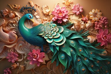 Obraz premium Elegant flower base plant. Generate Ai