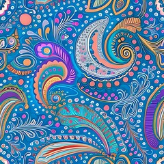seamless pattern with paisley