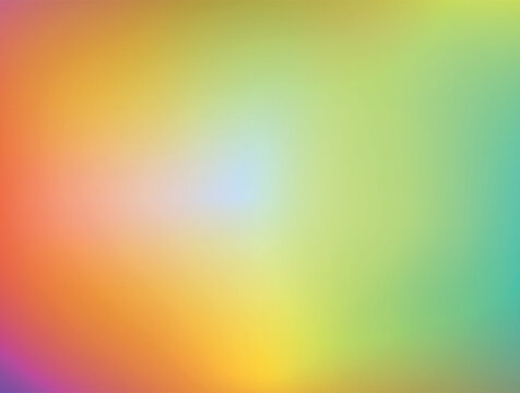 Abstract blurred gradient background in vibrant rainbow colors
