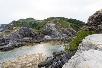 Fototapeta na wymiar Aharen Cape in Tokashiki island, Okinawa, Japan