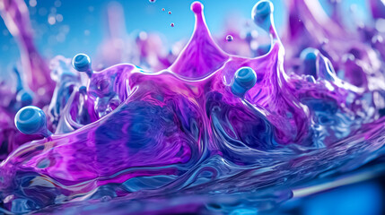 Purple and blue liquid background