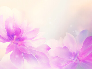 Fototapeta na wymiar キレイ目エレガントなピンクの花のアブストラクト背景（ジェネレーティブAI）