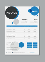 Invoice template design, billing cash voucher, money receipt cash memo layout design with mockup