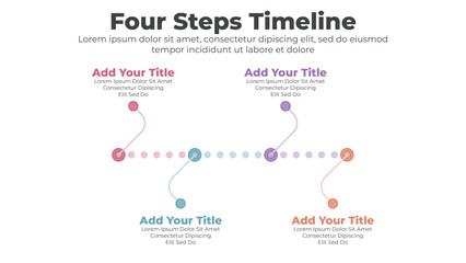 Infographic template for business timeline presentation