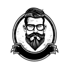 Get a classic and stylish look with our barbershop logo illustration. Perfect for your grooming business