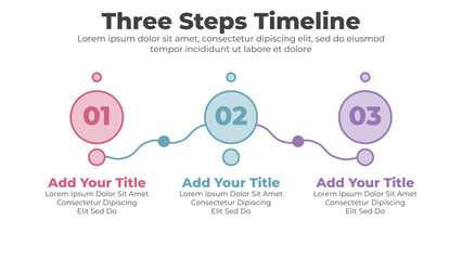 infographics timeline template business concept with 3 step