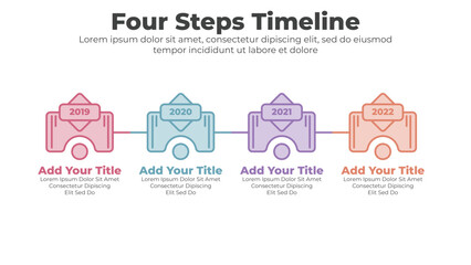 infographics timeline template business concept with 4 step