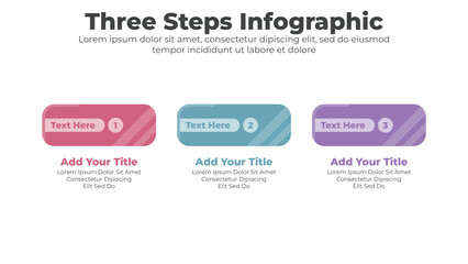 Abstract elements of graph and diagram with 3 steps infographic