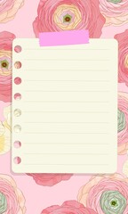 Template Label Banner Border Invitation Charming Petal blossom