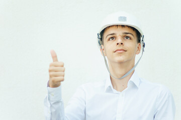 young engineer posing isolated on white background