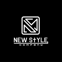 Simple NS Logo Design, Letter NS Square Logo