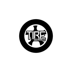 Tire service for car icon isolated on transparent background