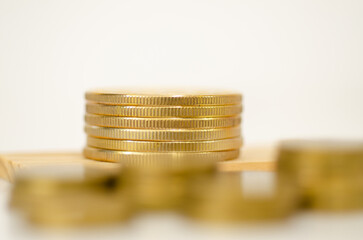 Group of coin in saving money.