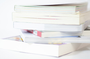 White book on white background.