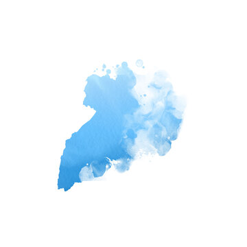 recommend clip art: Country map watercolor sublimation background on white background. Uganda