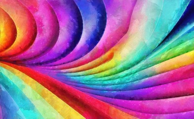 abstract watercolor background with blue, red, yellow, green, purple and pink waves