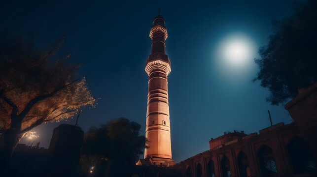 mosque at night