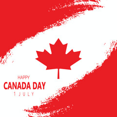 Canada day social media post design template