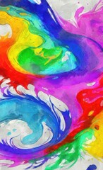 abstract colorful watercolor background, hand painted illustration, can be used as a background - 599828175
