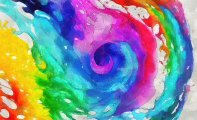 abstract colorful watercolor background, hand painted illustration, can be used as a background - 599828342