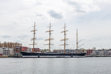 Fototapeta na wymiar Segelschulschiff Passat in Travemünde, Schleswig-Holstein, Deutschland 