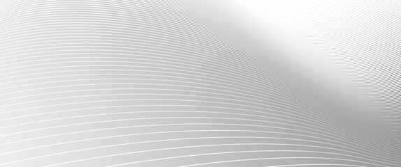 Linear abstract background, vector design 3D lines in perspective, curve and wave lines in motion, smooth and soft backdrop.