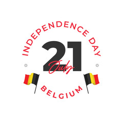 Belgium waving flag banner design template. Design for national day celebrations.