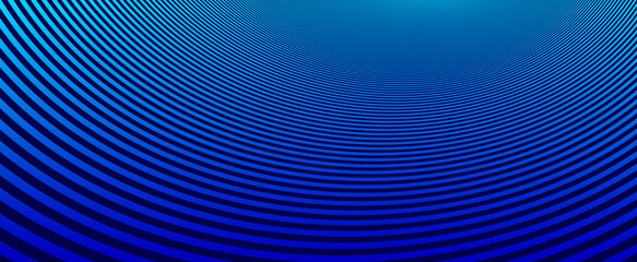 Fototapeta premium Linear abstract background, vector design 3D lines in perspective, curve and wave lines in motion, smooth and soft backdrop.