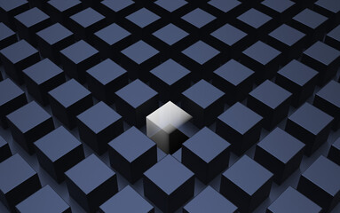 dark cube structure background one different - transparent white