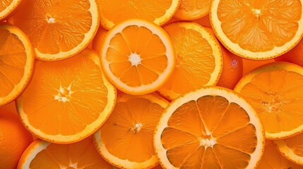 Close up orange fruit background. Generative AI.