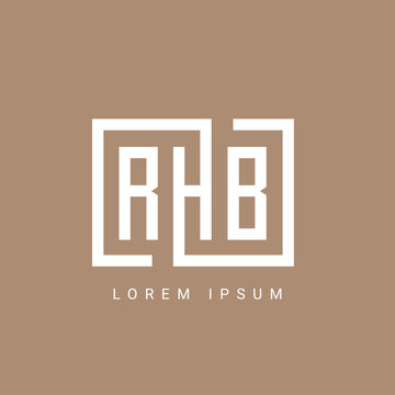 RHB, RBH, RB, BR, HB, BH, Abstract initial monogram letter alphabet logo design