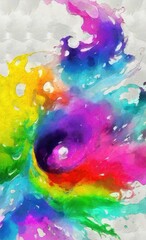 abstract background watercolours painting with a combination of colors and lines - 599833510