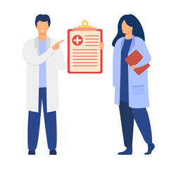 Doctor and nurse illustration