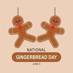 National Gingerbread Day background.
