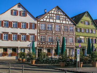 Fototapeta na wymiar Square in Esslingen am Neckar, Germany