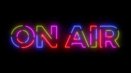 On air colored text. Laser vintage effect. 