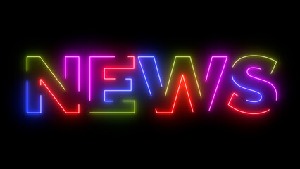 News colored text. Laser vintage effect. 