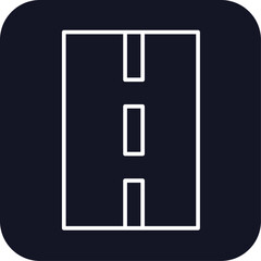 Highway construction icon with black filled line outline style. direction, street, traffic, line, sign, way, travel. Vector illustration