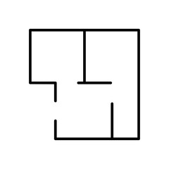 Influencer construction icon with black outline style. concept, business, construction, outline, influence, pull, sign. Vector illustration