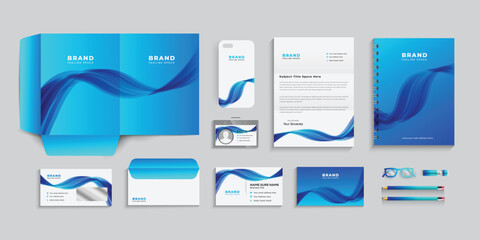 Corporate business stationery set modern.