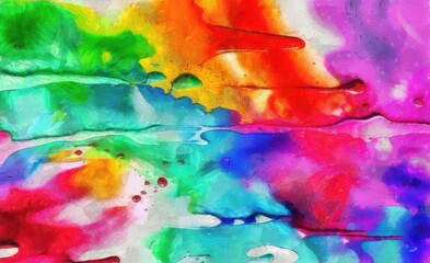 abstract watercolor background with grunge brush strokes and splashes - 599836133