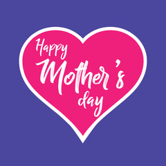 Happy Mothers Day. Vector Festive Holiday vector illustration. Vector card, badge for Mother's day. Love Mom concept