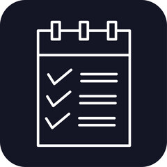 Shopping list shopping icon with black filled line outline style. box, gift, document, set, thin, form, delivery. Vector Illustration