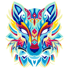 Obraz premium LOBO DE COLORES 